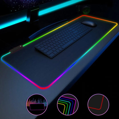 MOUSEPAD NEGRO RGB 90X40 CM ANTIDESLIZAN